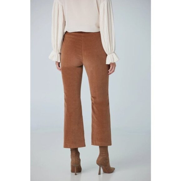 IRIS SETLAWKE Corduroy Crop Flared Sailor Pant Sz 4 Cognac - Picture 2 of 7